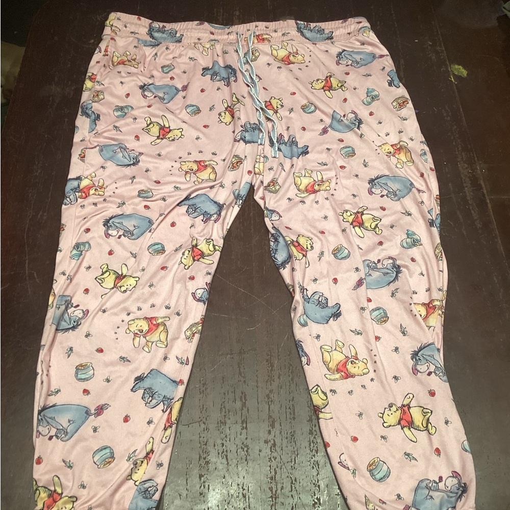Disney Pink Pajama Bottoms with Winnie the Pooh and Eeyore